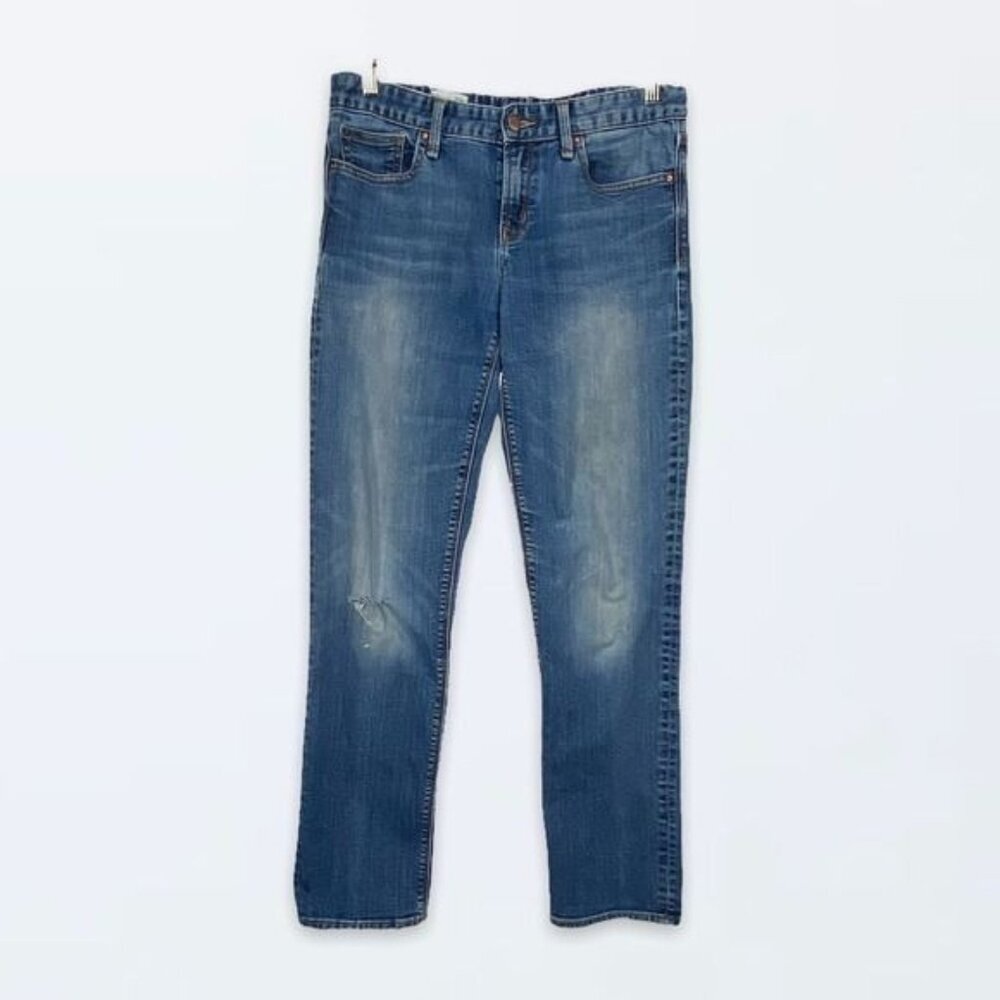 GAP 29 x 30 Straight Leg Distressed‎ Jeans